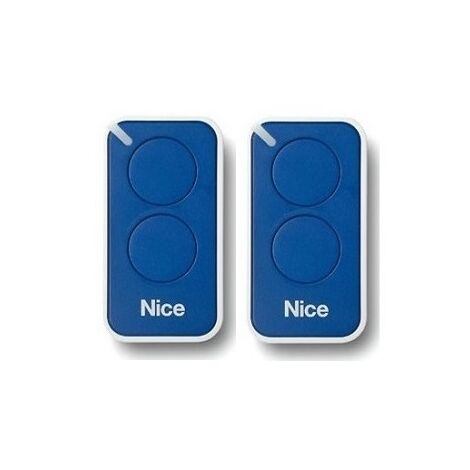 Lot de 2 télécommandes nice inti2 bleu - émetteur à code tournant era inti 2 - 433.92 mhz
