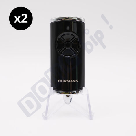 Hörmann HSE 4 BS Noir Brillant - Lot de 2 télécommandes 4 canaux pour motorisation BiSecur - Référence : 4511561 - Fréquence : 868 MHz (1/5)