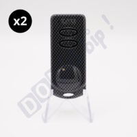 TAU 250K-SLIMRP - Lot de 2 télécommandes 2 canaux portail et garage - 433,92 MHz - Codage évolutif Rolling Code - Format slim - Compatible récepteurs TAU -