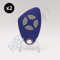 INTRATONE - Lot de 2 Télécommandes 4 Canaux Bleu 09-0116 - Badge RFID - Compatible Récepteurs HF - HTEL200 - Fréquence : 868 MHz - Programmation uniquement par le syndic