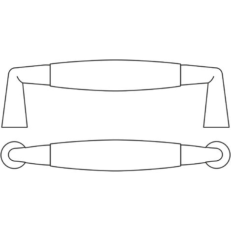 Maniglia per Mobili Stile Contemporaneo Realizzato in faggio zama Finitura  Faggio Lacca Trasparente Nichel Distanza tra