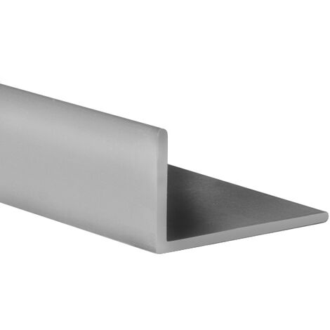 lunghezza 100 cm. Profilo angolare a lati disuguali in alluminio anodizzato color argento Grigio
