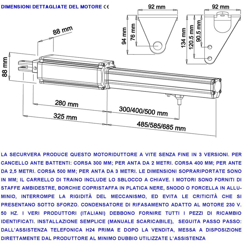 Kit Bh Corsa 400 Motorizzazione Cancello 2 Ante Anta Battenti Automatismo 230v 19990473 Kit Bh Corsa 400 Motorizzazione Cancello 2 Ante Anta Battenti Automatismo 230v 19990473