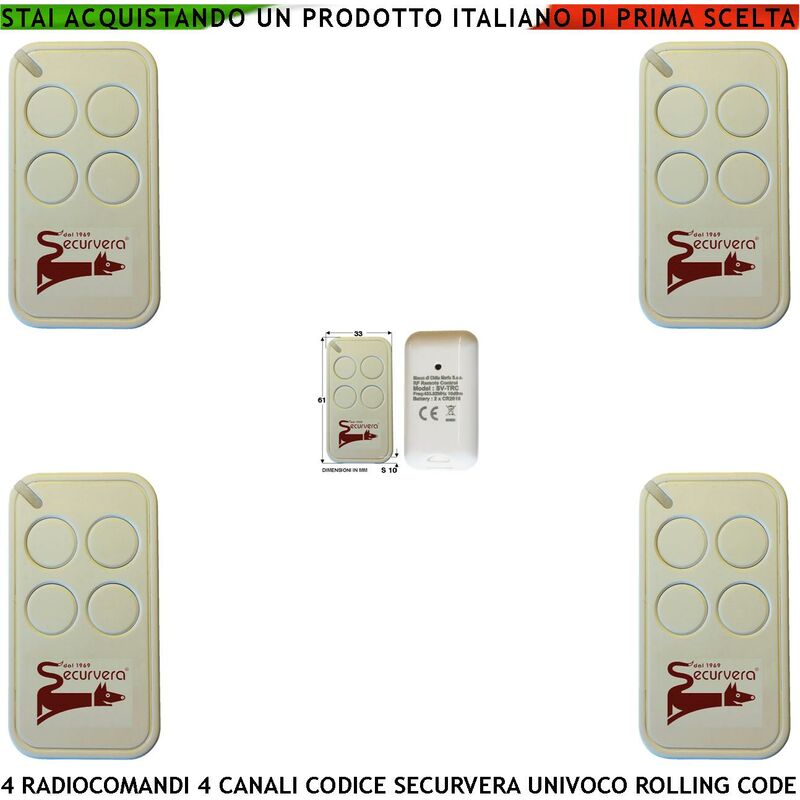 FAAC TM1433 TM2 TM3 433 telecomando cancello compatibile - BeribeShop