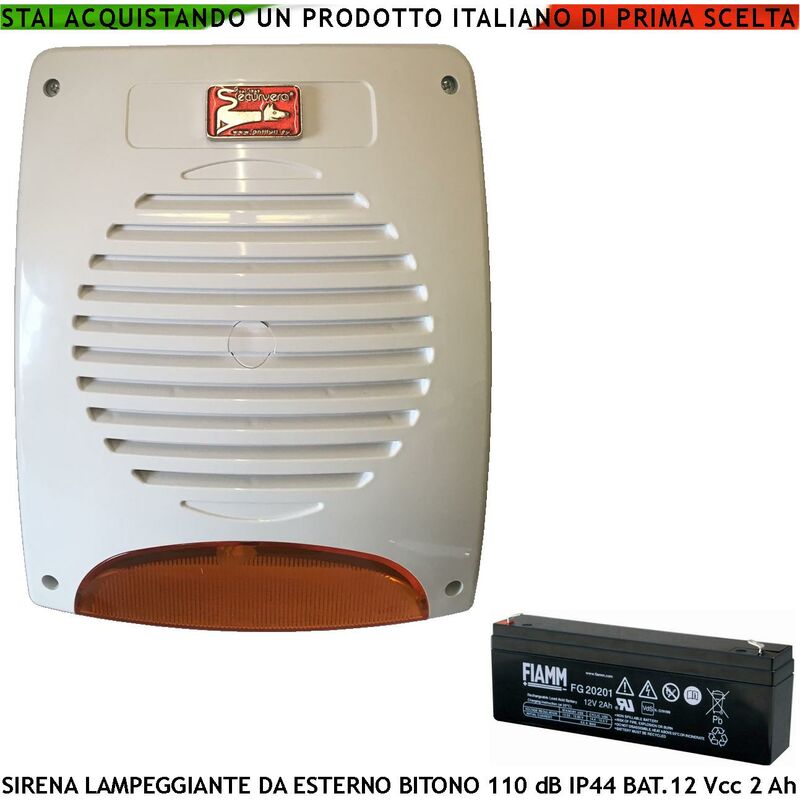 WAVE-W Bentel sirena per interno allarme piezo 12V