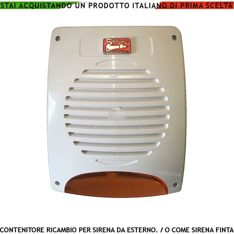 Involucro Fondo e Coperchio in ABS Ricambio per Sirena Merla Oppure Come Civetta Per Nascondere Telecamere Microfoni Sensori Altoparlanti con Messaggi Dissuasivi Installazione a Parete Anche Esterna