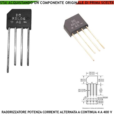 KBPC5010 (W) PONTE DI DIODI 50A RADDRIZZATORE MONOFASE DA 1000V RETTIFICATORE