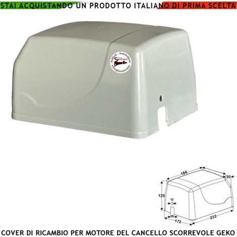 Protezione del Motore Elettrico Geko Carter in ABS Montato Sul Cancello Scorrevole Il Coperchio Di Ricambio Protegge L’elettronica i Fine Corsa il Motoriduttore Dagli Agenti Esterni Insetti e Animali (1/4)