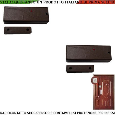 Rilevatore Magnetico Wireless Fr. 433,92 MHz Sismico Regolabile Ingresso Sensori Antifurto Remoti NC Contaimpulsi Per Switchallarm Codice SecurLysa Anticollisione Rileva Trapano e Tentativi di Scasso (1/5)