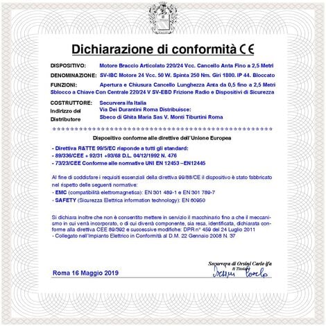 AUTOMATISMO CANCELLO KIT MOTORE A BRACCIO ARTICOLATO 220/24 V ANTA BATTENTE DA 0,5 A 2,5 MT CENTRALE 2 RADIOCOMANDI FARO 2 FOTOCELLULE