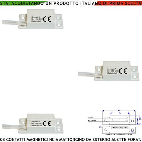 Supporto magnetico per rilevatore di fumo, fissaggio magnetico, 3 pezzi, 50 mm, supporto magnetico per rilevatore di fuoco, autoadesivo, senza foratura, montaggio rapido