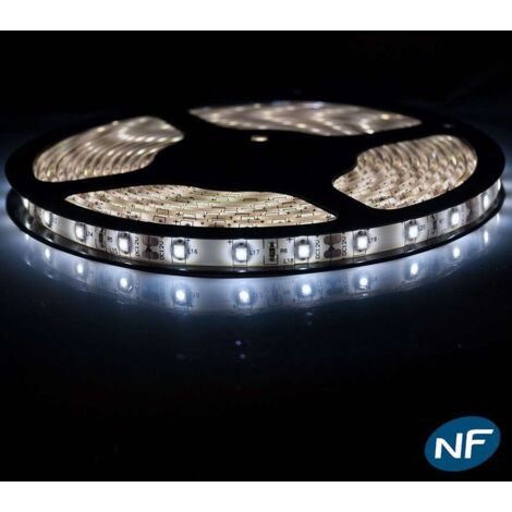 Kit de cinta profesional 3528 - 60 leds/m - 1m, 2.5m, 5 o 10 metros a elegir - Blanco frío a prueba de salpicaduras (IP65)  Transformador: No se incluye la fuente de alimentación - Longitud: 1 metro