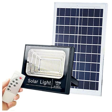 10W,25W,40W,60W,100W,200W extra delgado 10W,25W,40W,60W,100W,200W Foco LED blanco solar con opción de impermeabilización (IP65) | Potencia Watt: 10W/420Lms