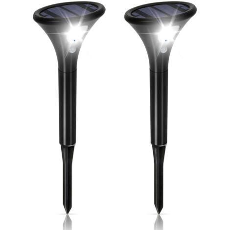 Paquete de 2 lámparas solares LED con detector de movimiento
