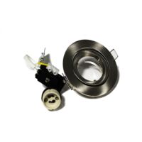 Enchufe LED GU10 blanco o de metal cepillado Color del soporte: Metal cepillado
