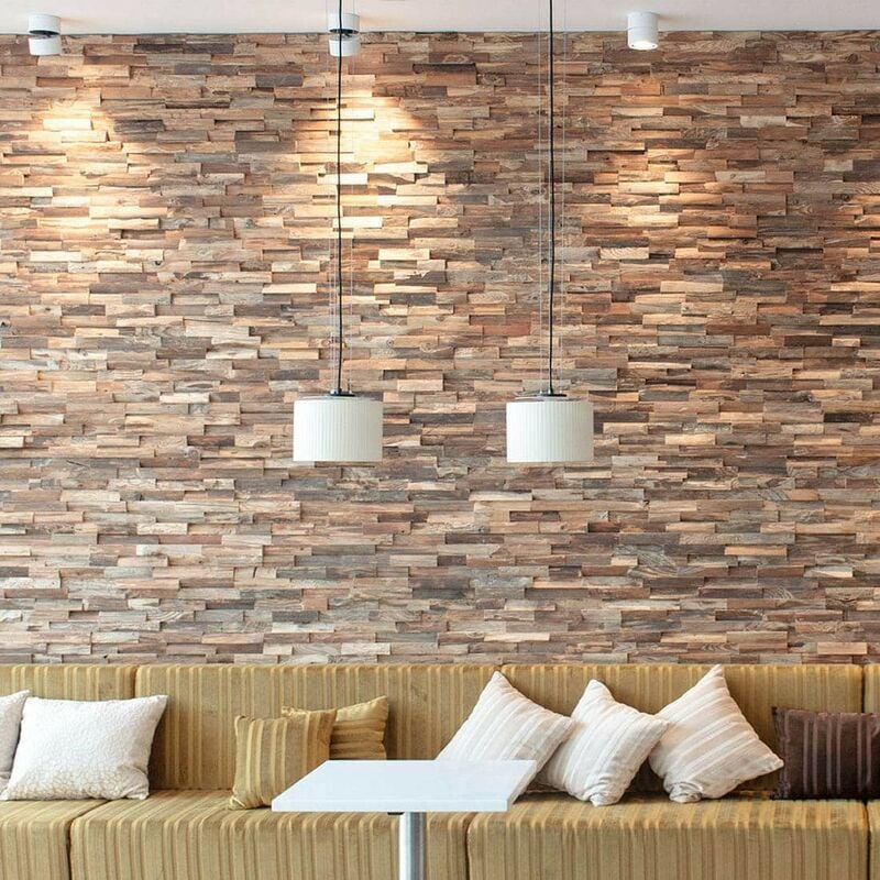 4 m²/10 piezas BALDOSAS DE IMITACIÓN PVC 3D paneles de pared revestimiento  de pared DECORACIÓN baldosas de revestimiento de PVC imitación Beige Stone