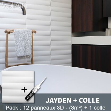 Paneles decorativos 3D Jayden Panel de pared + Pegamento WallArt