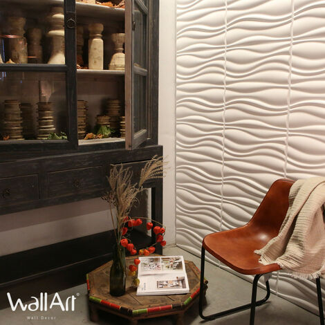 Pannelli Decorativi 3D Waves Pannello a parete 3m² + Colla WallArt