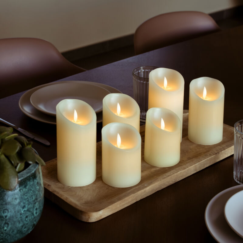 GenSwin Bougies LED Sans Flamme Vacillante à Piles Avec Télécommande, Mèche 3D En Cire Véritable Avec Minuteur, Effet Verre Pour Festival, Mariage, Noël, Décoration D'intérieur (doré