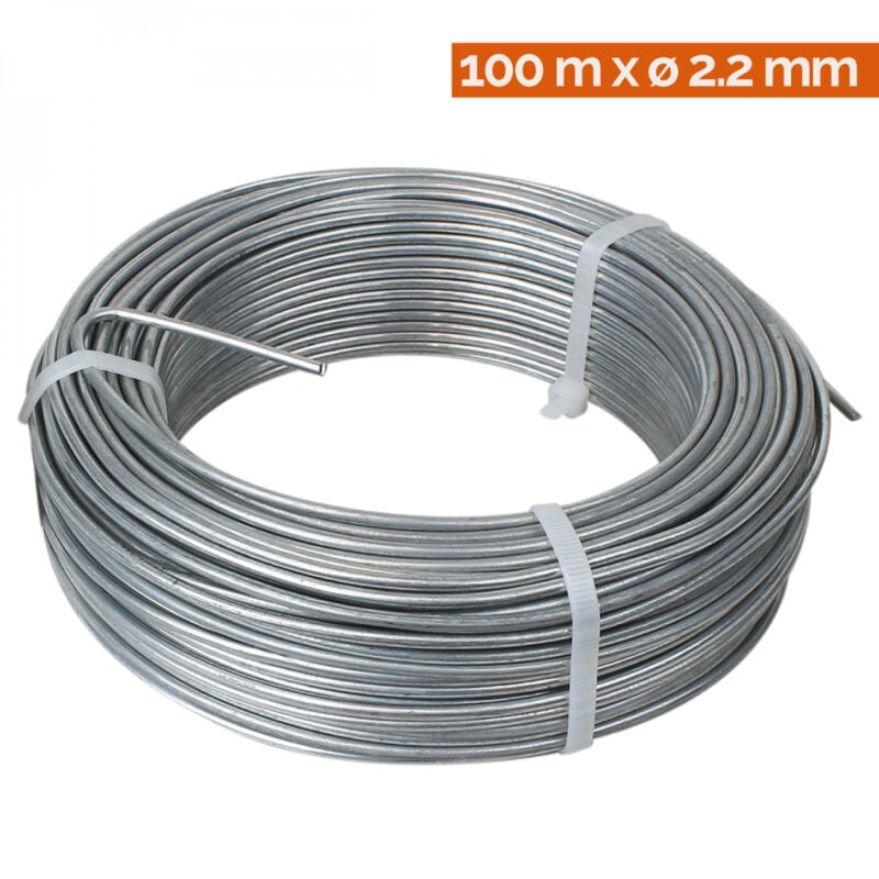 Fil de tension en acier galvanisé pour grillage 100m x 2.7mm Ø