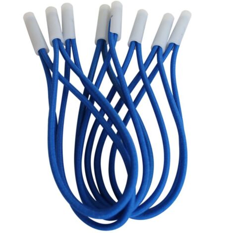 Lot de 10 tendeurs sandows Cabiclic avec embout basculant - Bleu - Linxor