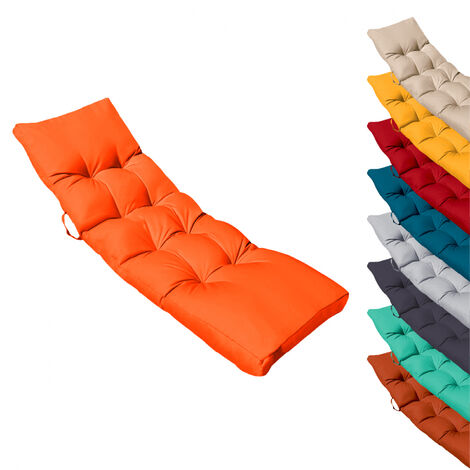 Linxor – Coussin extérieur matelassé pour bain de soleil – 185 x 60 cm – Épaisseur 12 cm en polyester Oxford – Résistant aux tâches et à l'eau