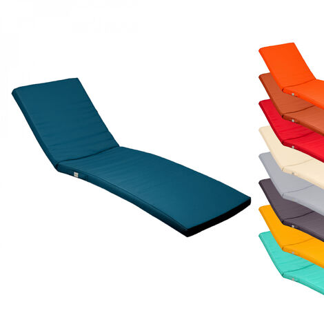 Linxor – Coussin déhoussable pour bain de soleil 183 x 60 cm – Tissu Oxford 180 gsm – Mousse 24 Kg/m3 – Imperméable et respirant (1/3)