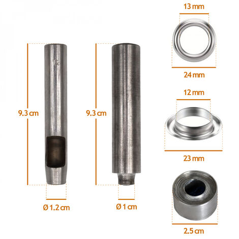 Kit D'outils à œillets DXL Complet Avec 100 œillets En Laiton - Neuf Sous Blister