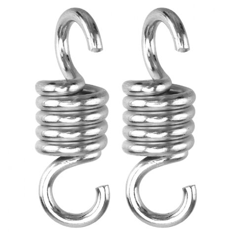 Linxor – Lot de 2 crochets à ressort en acier inoxydable – Charge maximale 250 kg – Longueur 10.8 cm – Largeur 3.9 cm pour hamac et balancelle (1/4)