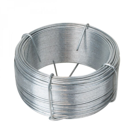 Fil d'attache en acier galvanisé pour grillage ou autre - 100 m x 1.5mm Ø - Gris - Linxor (1/3)