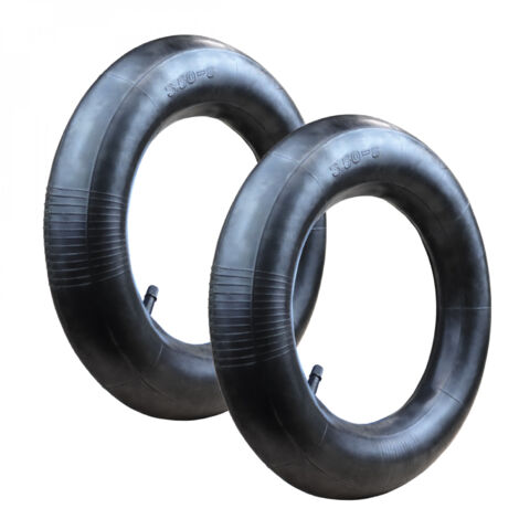 Lot de 2 chambres à air valve droite pour brouette, diable, chariot, tondeuse ou autre - 3.50 - 8 - Linxor (1/4)