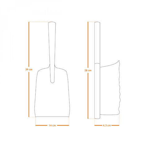 Kit Pelle Et Balayette à Cendres En Fer - 39 Cm De Long, Design épuré, Plusieurs Coloris - 2