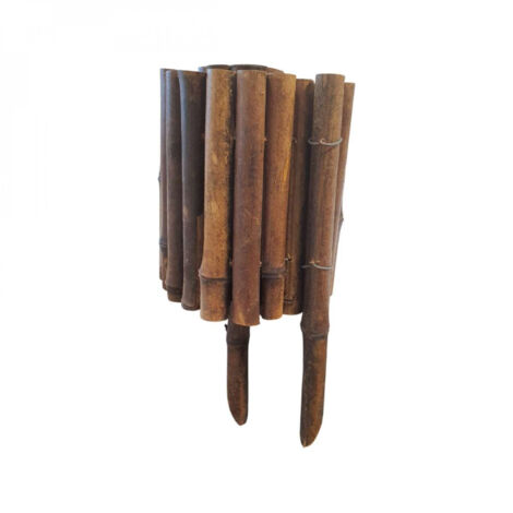 Linxor – Bordure à planter en bambou 100 x 20 cm – Bois foncé – Installation facile avec piquets – Résiste aux variations de température (1/3)