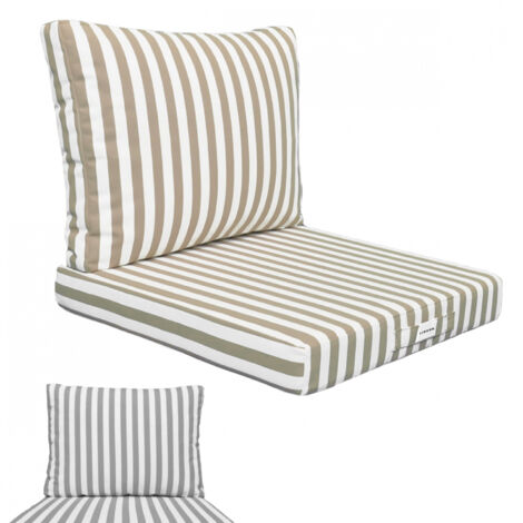 Linxor – Coussins de salon de jardin déhoussables 60 x 60 cm – Polyester 270g/m² – Housse imperméable – Certifié OEKO-TEX®