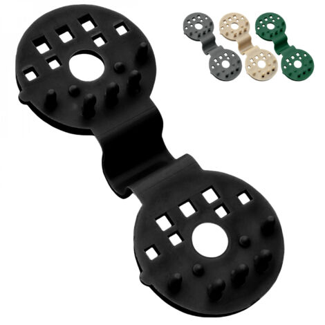 Linxor - Lot de 100 clips de fixation pour brise vue, bâche ou toile d'ombrage - Noir