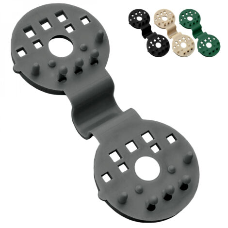 Linxor - Lot de 100 clips de fixation pour brise vue, bâche ou toile d'ombrage - Gris