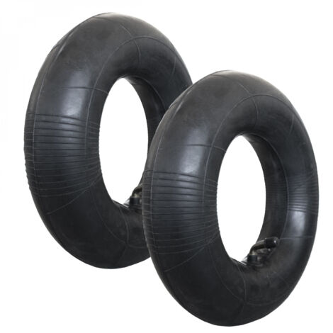 Linxor – Lot de 2 chambres à air coudées 4.00 / 3.50 - 6 pour brouette et chariot de jardin – Caoutchouc robuste pour usage intérieur et extérieur