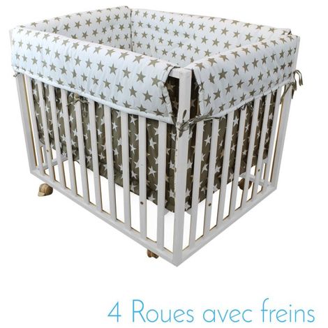 Parc Bebe Evolutif 4 Cotes En Bois Tour De Parc Blanc Monsieur Bebe