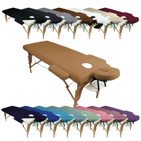 Kit complet de housses pour table de massage - Éponge - Marron clair - Vivezen