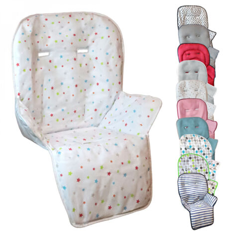 Housse d'assise pour chaise haute bébé – 100% polyester – Largeur 31 cm – Longueur 27 cm – Anti-transpirante et lavable en machine – Monsieur Bébé