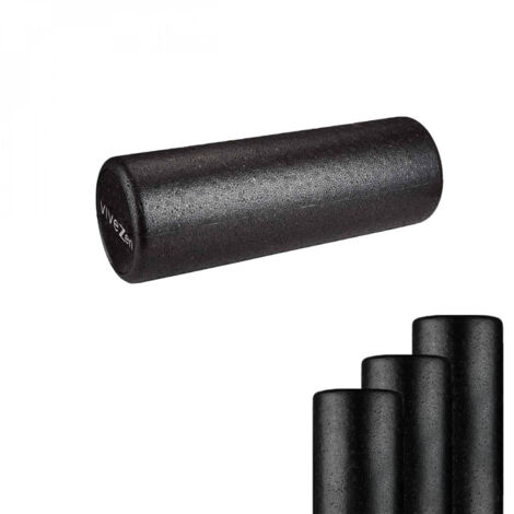 Rouleau de yoga, fitness en mousse EPP haute densité - 30 x 15 cm - Noir - Vivezen