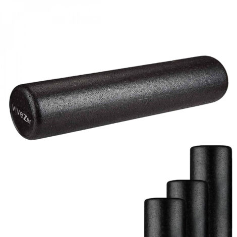 Rouleau de yoga, fitness en mousse EPP haute densité - 60 x 15 cm - Noir - Vivezen