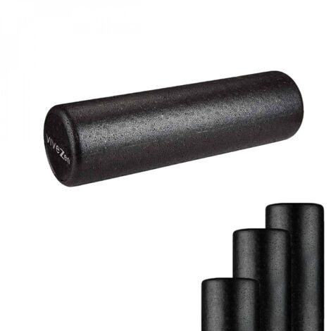 Rouleau de yoga, fitness en mousse EPP haute densité - 45 x 15 cm - Noir - Vivezen