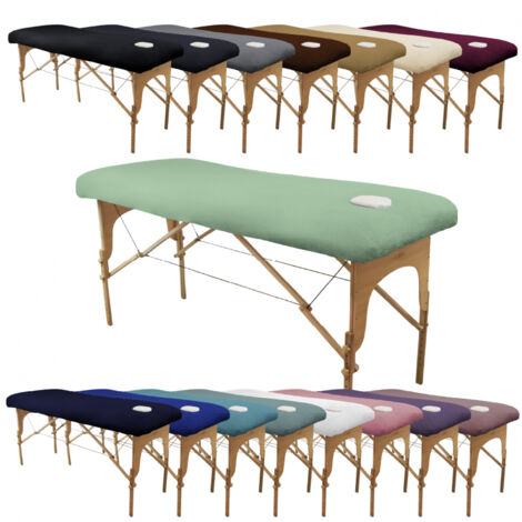 Drap housse de protection en éponge pour table de massage - Vert pastel - Vivezen