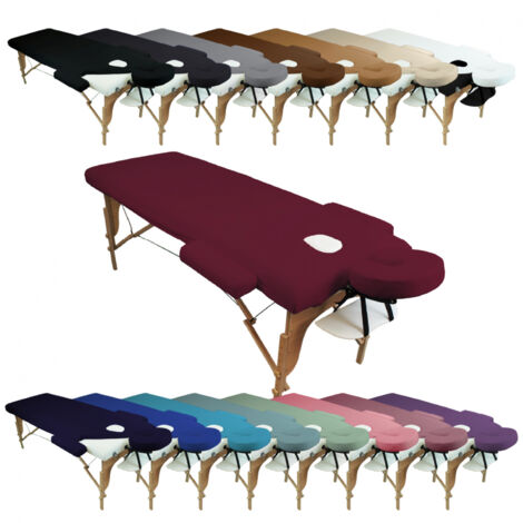 Kit complet de housses pour table de massage - Éponge - Prune - Vivezen