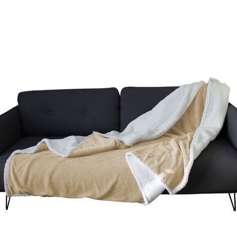 Blumtal Couverture Polaire 220 x 240 - Plaid Gris Certifié OEKO-TEX®, Pour Canapé, Cocooning - Epaisse, Moelleuse, Douce Et Chaude - Haute Qualité