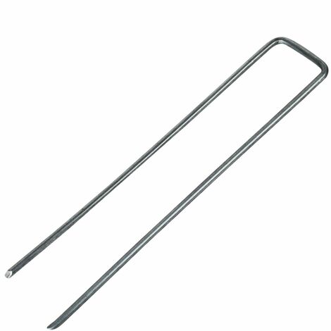 Linxor – Lot de 100 piquets de terre 15 cm – Acier galvanisé – Bouts biseautés pour insertion rapide – Fixation bâches et toiles