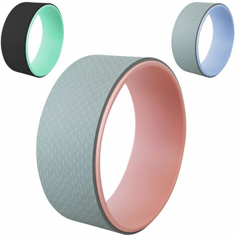 Roue de yoga, pilate 33 x 13 cm - Gris et Rose - Vivezen