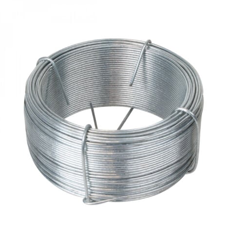 Fil d'attache en acier galvanisé pour grillage ou autre - 50 m x 1.3mm Ø - Gris - Linxor