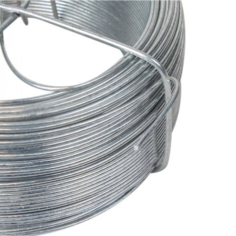 Fil d'attache en acier galvanisé pour grillage ou autre - 50 m x 1.3mm Ø - Gris - Linxor